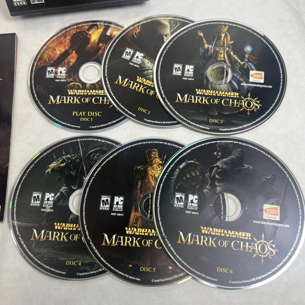 Warhammer Mark of Chaos (PC, 2006) Bandai Namco Complete with Manual‎ CIB